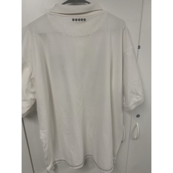 Coogi Mens Polo Shirt Size 3XL White Embroidered Premium Collection Short Sleeve - Picture 11 of 12